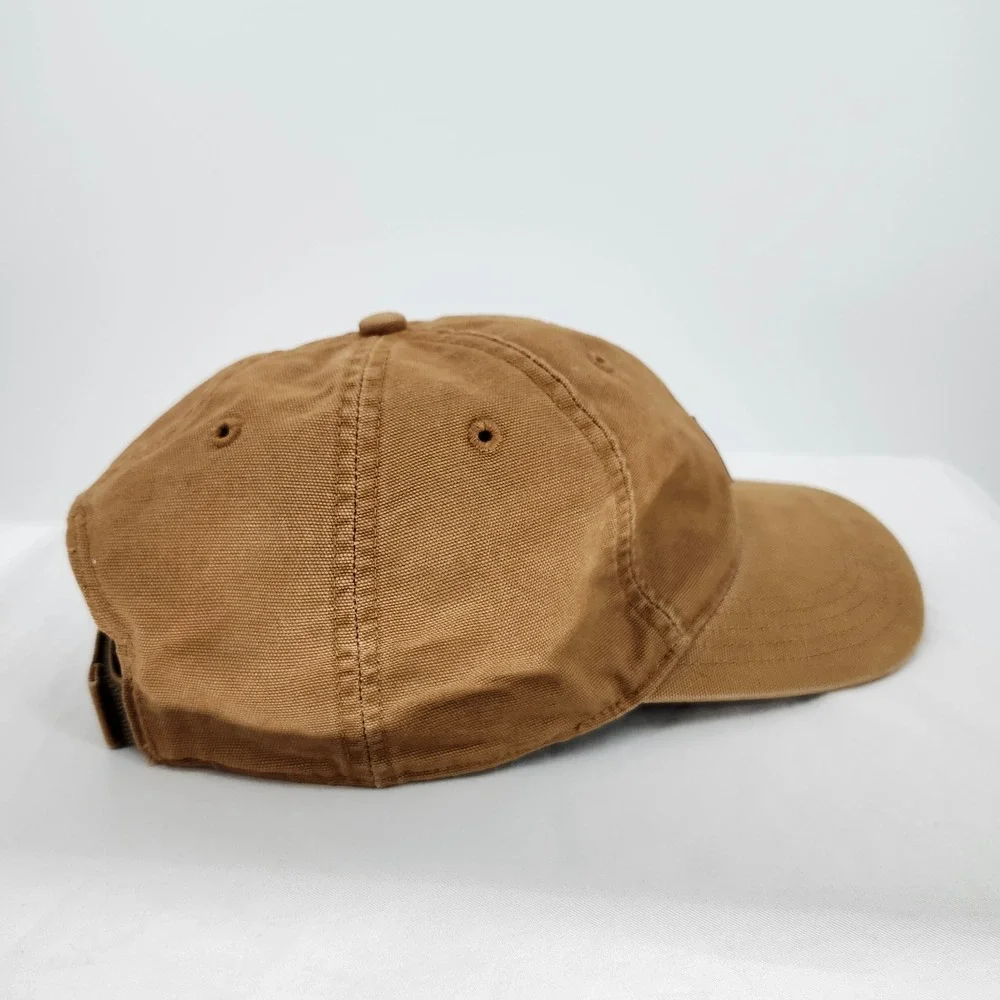 Carhartt Brown Canvas Logo Patch Baseball Cap Hat Adjustable‎ Outdoor Workwear